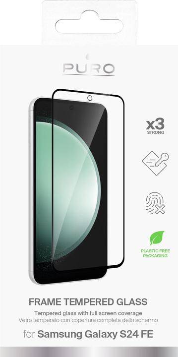 Image du produit Puro Cadre en verre trempé avec colle pour Samsung Galaxy S24 FE (1 pièce(s), Samsung Galaxy S24 FE)