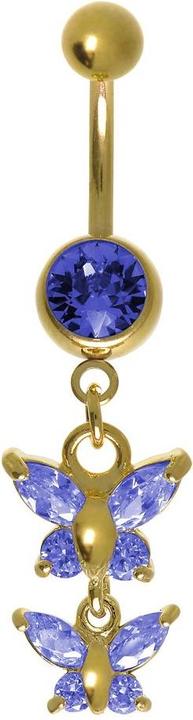 Immagine prodotto Bijouteria Piercing ventre (Zirconia, Acciaio chirurgico 316L, Rivestimento in PVD (colore oro))