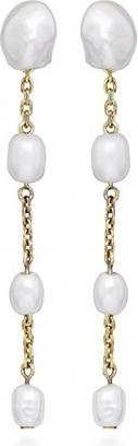Produktbild Silver Cat Delicate gold-plated earrings with real pearls SC514