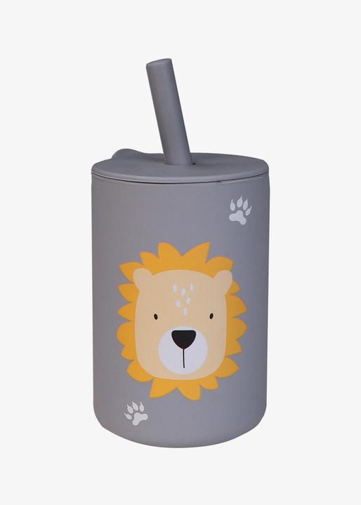 Produktbild Tryco Baby Silikonbecher mit Strohhalm Löwe