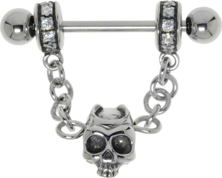 Image du produit Bijouteria Piercing poitrine (Acier chirurgical 316L, Cristallin)