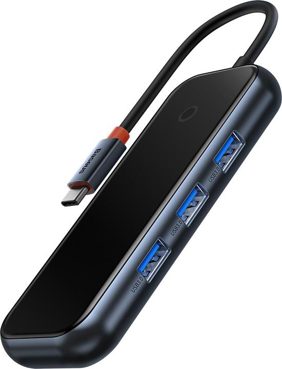 Produktbild Baseus AcmeJoy 4-Port Type-C HUB AdapterType-C to USB3.0*3+Type-C PD&Data *1Dark Gray (USB-C, 4 Ports)
