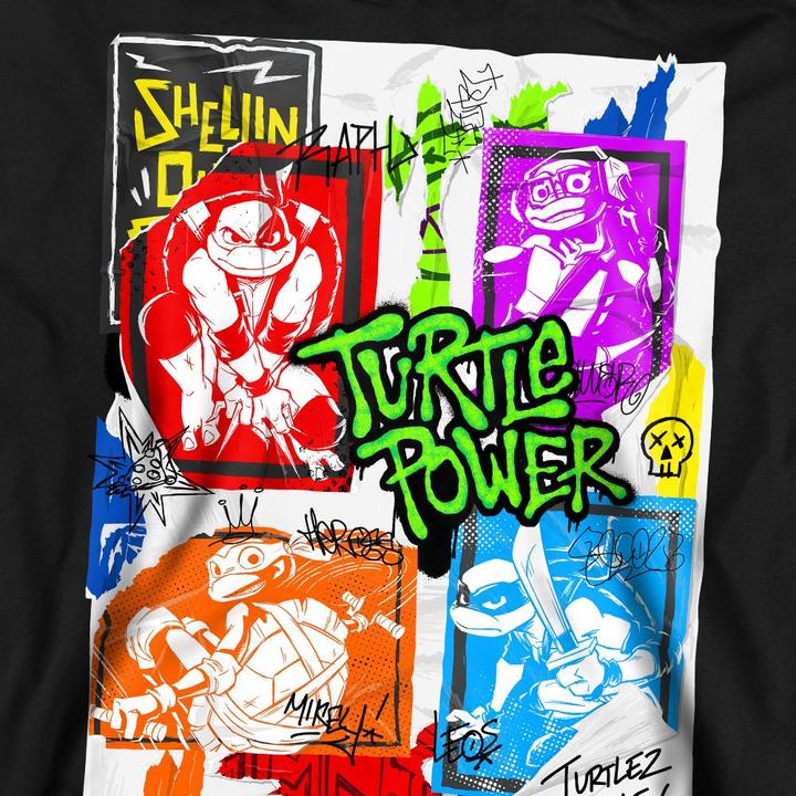 Immagine prodotto Teenage Mutant NT Felpa Poster di Lino Adulto Unisex (M)