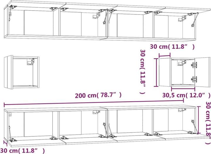 Actual product image VidaXL Dorri (100 x 30 x 30 cm)