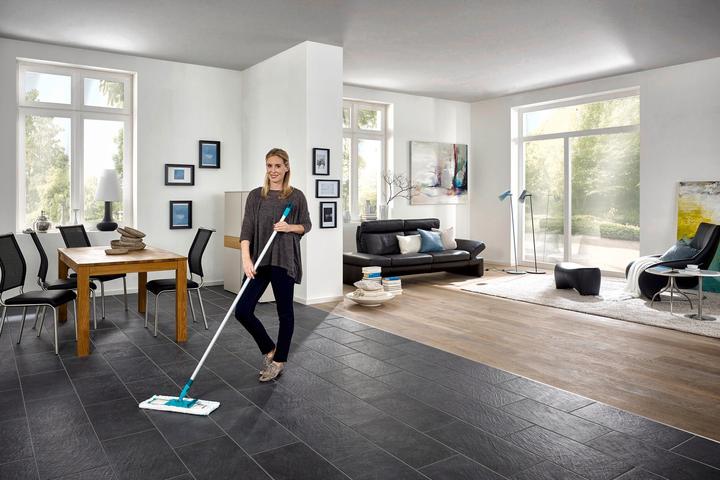 Produktbild Leifheit Bodenwischer Profi XL micro duo mit Aluminiumstiel (1 Stk.)