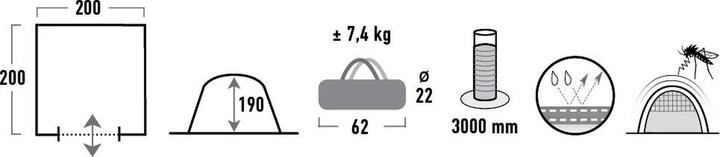 Produktbild High Peak Veneto (Vorzelt, 7.40 kg, 1 Person)