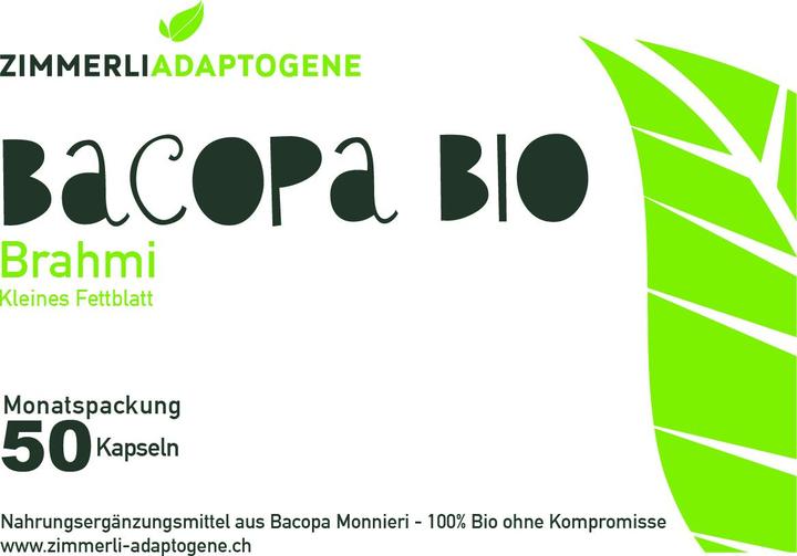 Immagine prodotto Zimmerli Adaptogene Bacopa Brahmi Capsule (BIO) 50 Capsule (1 Pezzo/i, Pillole, 25 g)