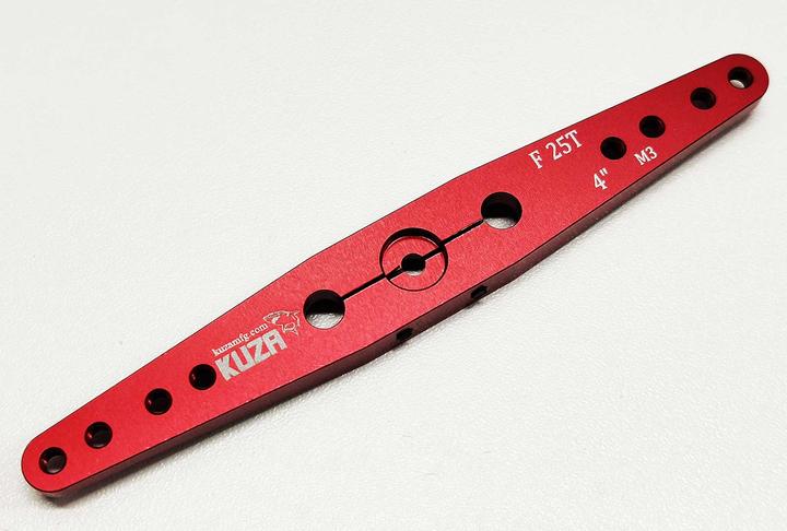 Produktbild Kuza Servohebel 2-Arm Futaba 25T 100/88/72/ 60mm 4" M3 Heavy Duty V2 Aluminium