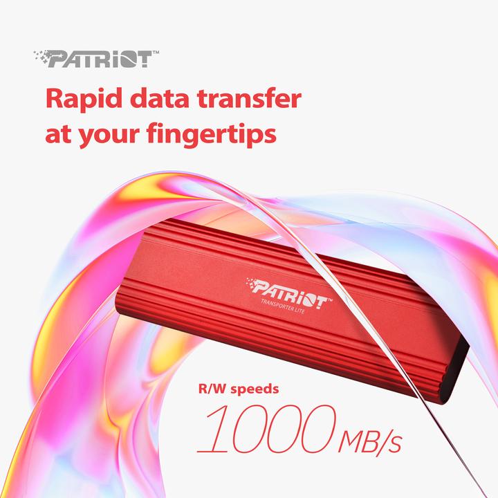 Actual product image Patriot Transporter LT 512GB USB3.2 Type-C SSD 1000 MB/s Aluminium (512 GB)