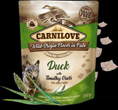 Immagine prodotto Carnilove Cane adulto Pouch Paté Anatra & Timothy Grass (Adulto, 1 pz., 300 g)