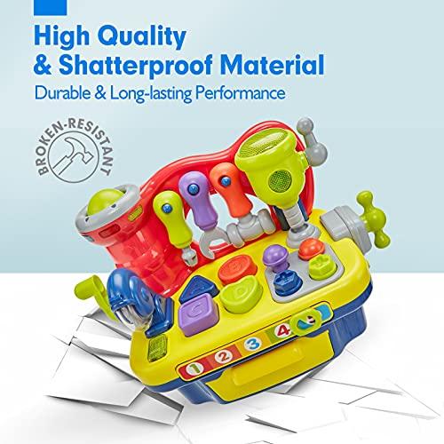 Produktbild Activity Board Babyspielzeug ab 1 Jahr Werkbank Kinder, Motorik-Würfel mit Musik-Lichtspielzeug