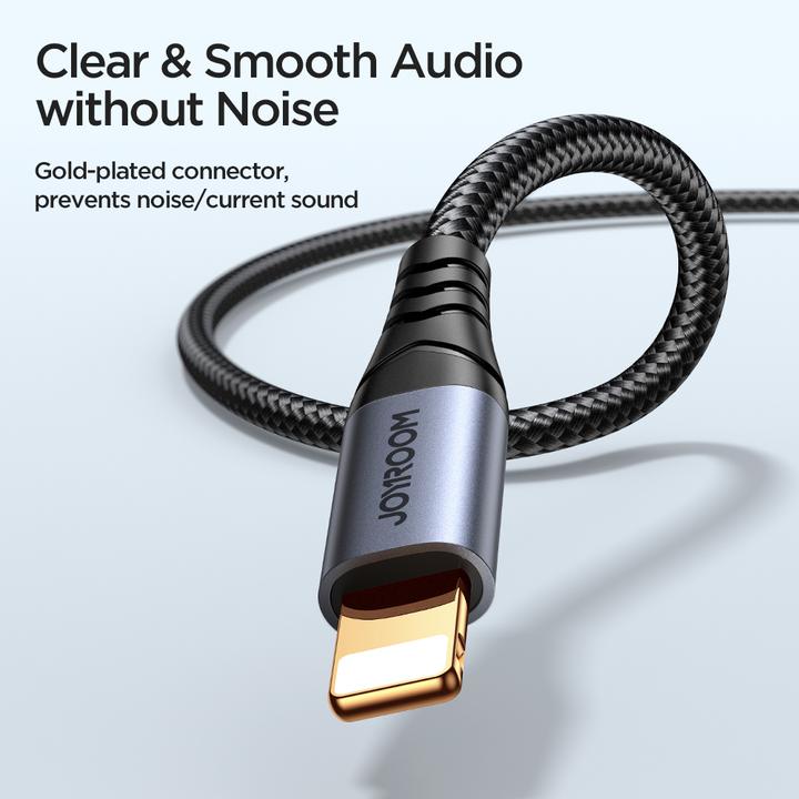 Produktbild Joyroom 3,5 mm – MiniklinkeLightning (1.20 m, 3.5mm Klinke (AUX), Lightning)
