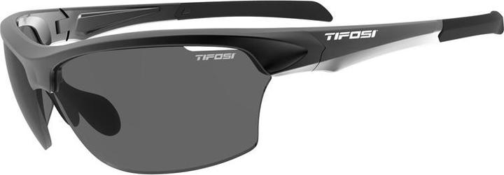 Actual product image Tifosi Unisex Intense Single Lens Sunglasses, Black Shiny, One Size Only (Smoked glass, Smoked glass)