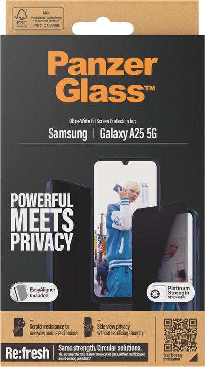 Actual product image PanzerGlass Privacy (1 Piece, Samsung Galaxy A25 5G)