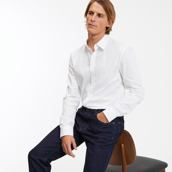 Actual product image La Redoute Collections Slim Fit Shirt with French Collar (XL)