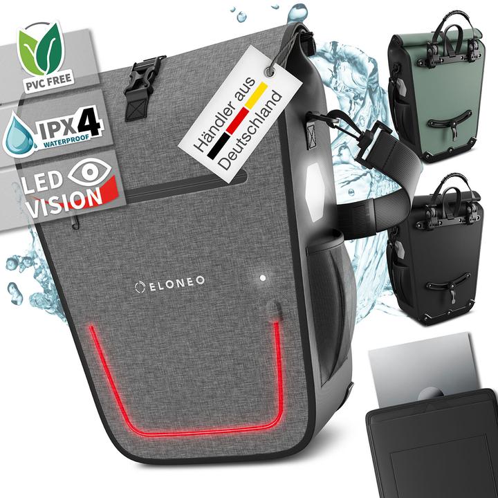 Produktbild Eloneo Fahrradtasche für Laptop (25 l, Gepäckträgertasche)