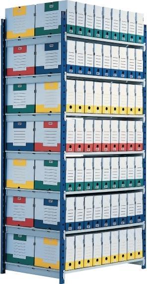 Actual product image Paperflow Add-on heavy duty shelf RangEco 517S blue 100.0 x 68.0 x 200.0 cm