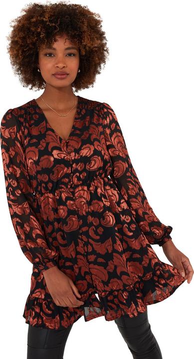 Actual product image Joe Browns Burnt Floral V-Neck Tunic (42)