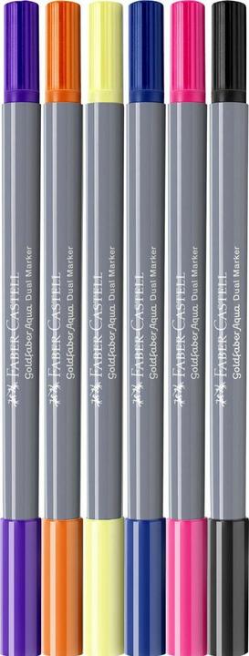 Actual product image Faber-Castell Goldfaber Aqua Dual Marker Fantasy 6x (Multicoloured, 6 x)