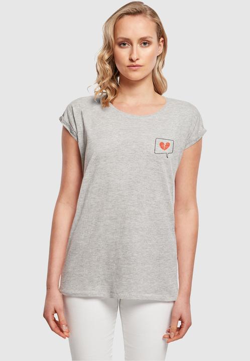 Produktbild Merchcode Ladies Heartbreak Extended Shoulder Tee - 111575 (L)