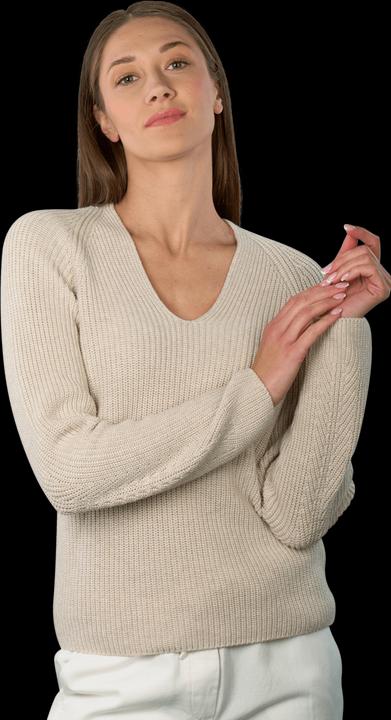 Actual product image Marc O'Polo Cardigan Stich Pullover V-Neck sandy melange (XL)