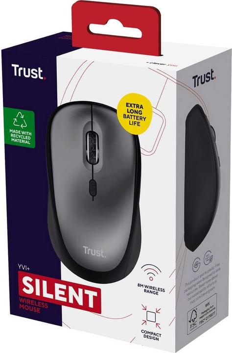 Produktbild Trust YVI+ Wireless Mouse black (Kabellos)