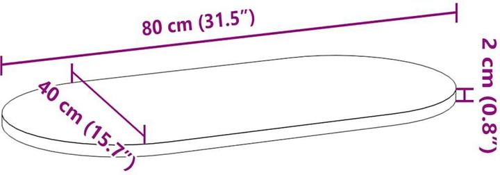 Produktbild VidaXL Lyndsey (80 x 40 x 2 cm)
