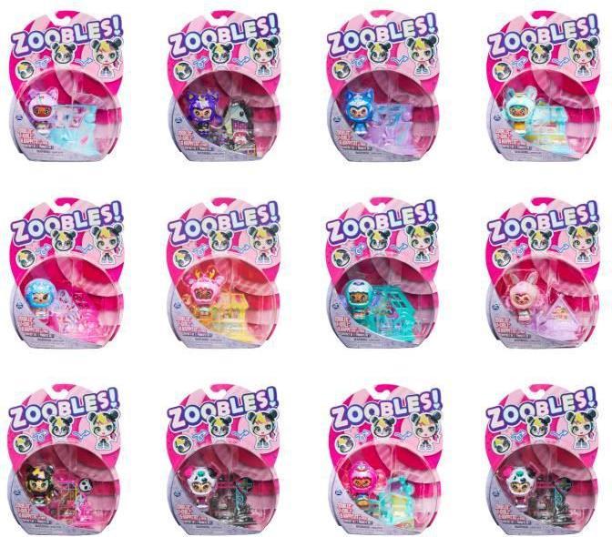 Actual product image Spin Master Zoobles Z-Girlz collectible figure with transformation mechanism and Happitat surprise (assorted)