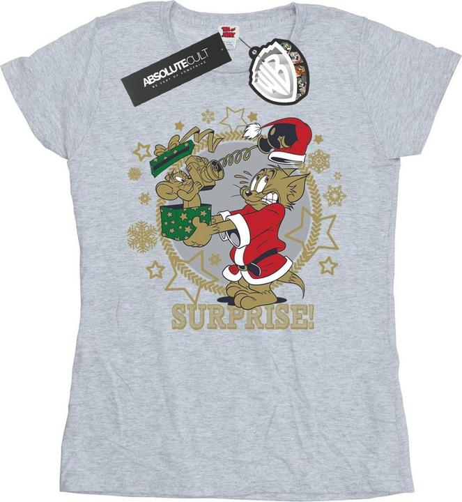 Immagine prodotto Tom & Jerry Christmas Surprise Maglietta Donna (XXL)