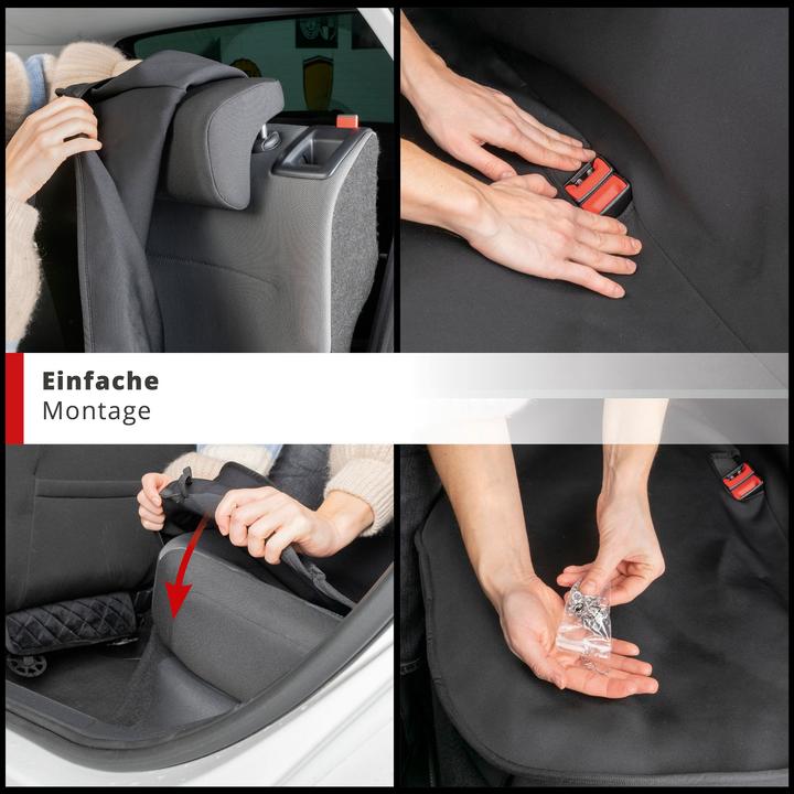 Produktbild Walser PKW Sitzauflage Neopren, Auto-Sitzaufleger für Rücksitzbank, schwarz