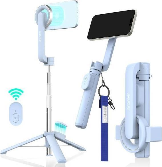 Araree Selfie Stick Bluetooth Magfie POD niebieski/blue MagSafe Tripod AR60-01727C