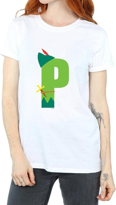 Immagine prodotto Disney Alphabet P Is For Peter Pan Maglietta Ampia Donna (XL)