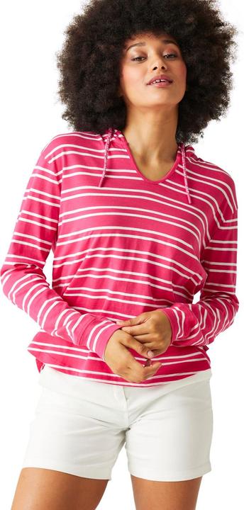 Actual product image Regatta Womens/Ladies Minerve Stripe V Neck Hoodie (38 D)