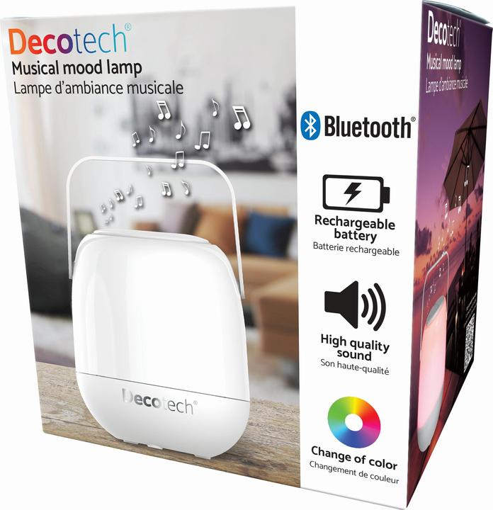 Actual product image Lexibook Decotech Portable Speaker with Multi-Colour LED Lighting (Rechargeable battery operated)