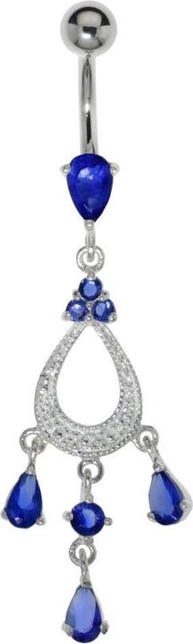 Produktbild Bijouteria Bauchpiercing (Chirurgenstahl 316L, Silber 925, Zirkonia)