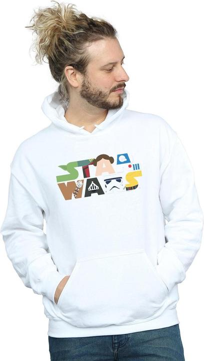 Immagine prodotto Star Wars Character Logo Felpa con Cappuccio Uomo (XXL)