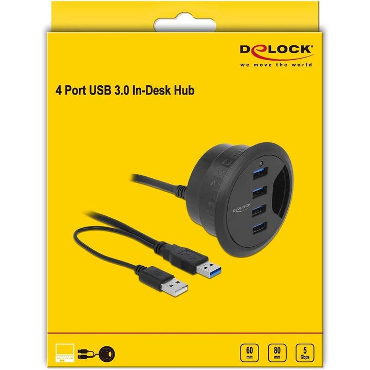 Produktbild Delock Tisch-Hub 4 Port USB 3.0 (USB-A, 4 Ports)