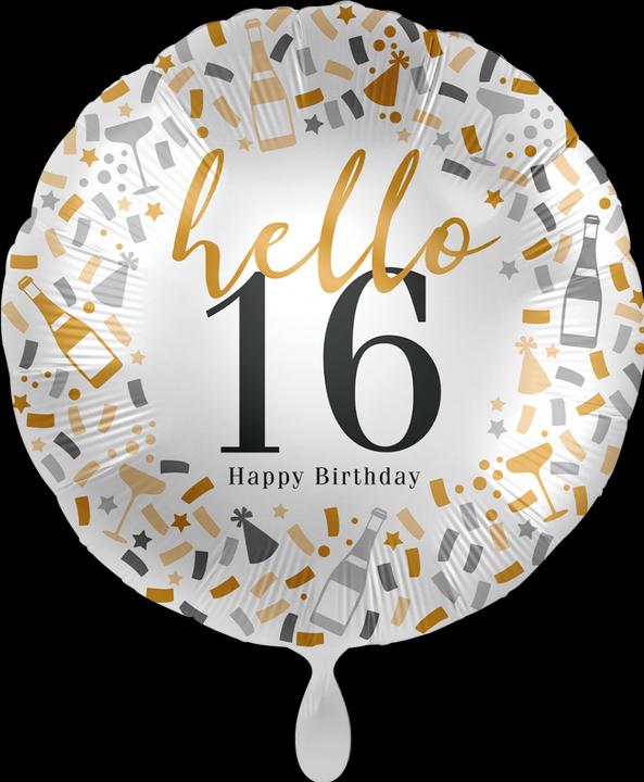 Immagine prodotto Premioloon Hello 16 Glückwunsch Geburtstag Ballon