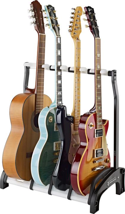 Actual product image K&M 4-way guitar stand "Guardian 3+1 (Guitar, Bass, Electric guitar)