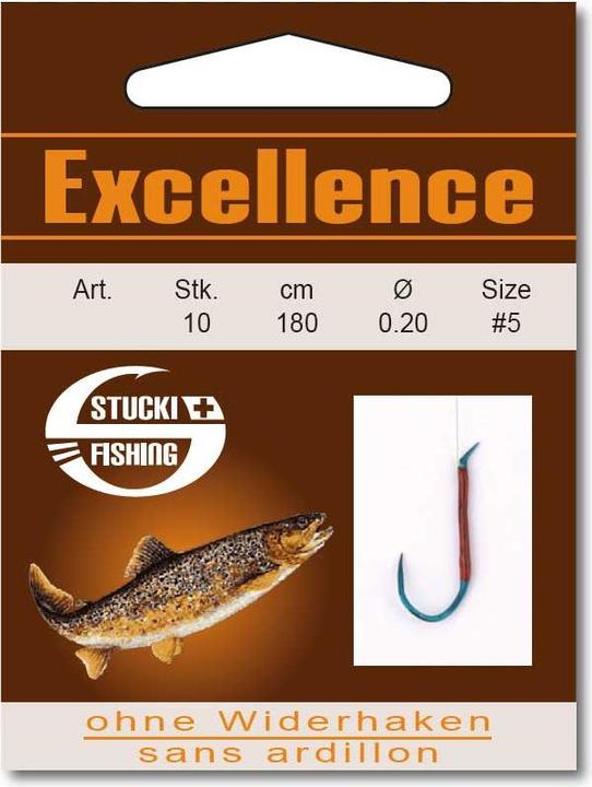 Immagine prodotto Stucki Fishing Excellence ha incollato ami senza ardiglione, 180 cm