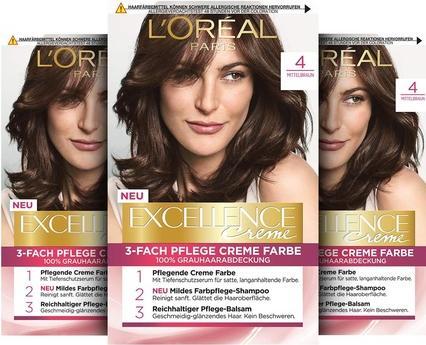 Actual product image L'Oréal Paris Loreal, Excellence -Creme, Hair Dye 4, 1 piece (4)
