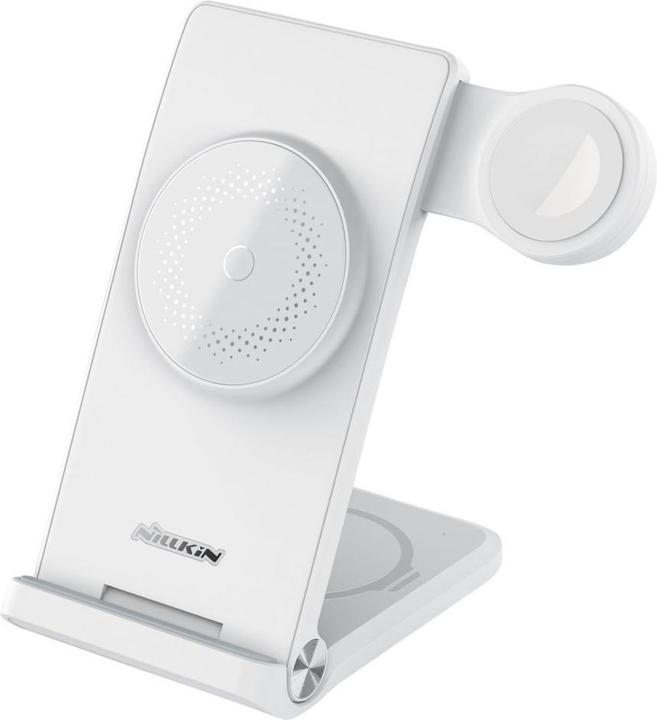 Immagine prodotto Nillkin Caricabatterie wireless PowerTrio 3in1 MagSafe per Apple Watch Bianco (MFI)