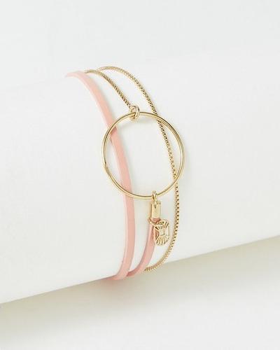 Produktbild Flowers Forzoé Nolah-Armband – Messingplatte – Echtes Leder