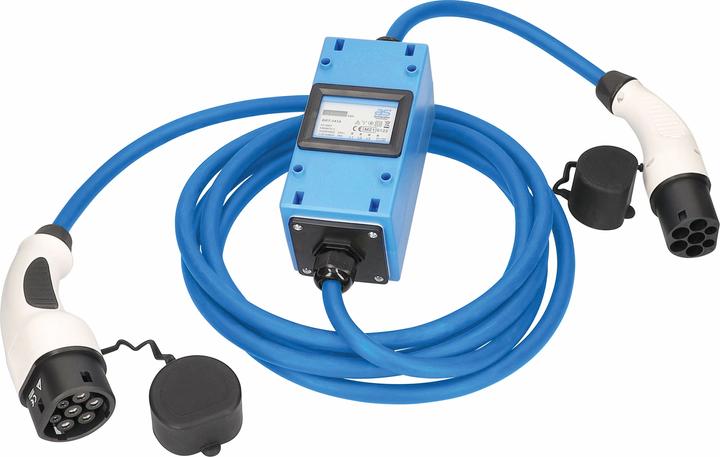 Actual product image As - Schwabe Electric car charging cable mode 3 type 2 with electricity meter (Type 2, 11 kW, 16 A, 5 m)