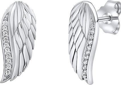 Image du produit Silvego Boucles d'oreilles en argent scintillant ailes d'ange avec zircons Lasha FW10187E (Argent sterling 925)