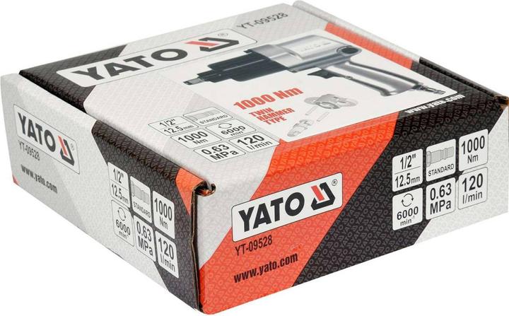 Immagine prodotto Yato Avvitatore ad aria compressa professionale 1/2" | 1000 NM | 6000 rpm YT-09528 (Batteria ricaricabile)