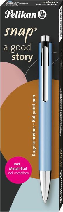 Image du produit Pelikan Stylo à bille Snap Metalic K10 bleu givré dans un étui (Bleu givré, Bleu, 1 x)