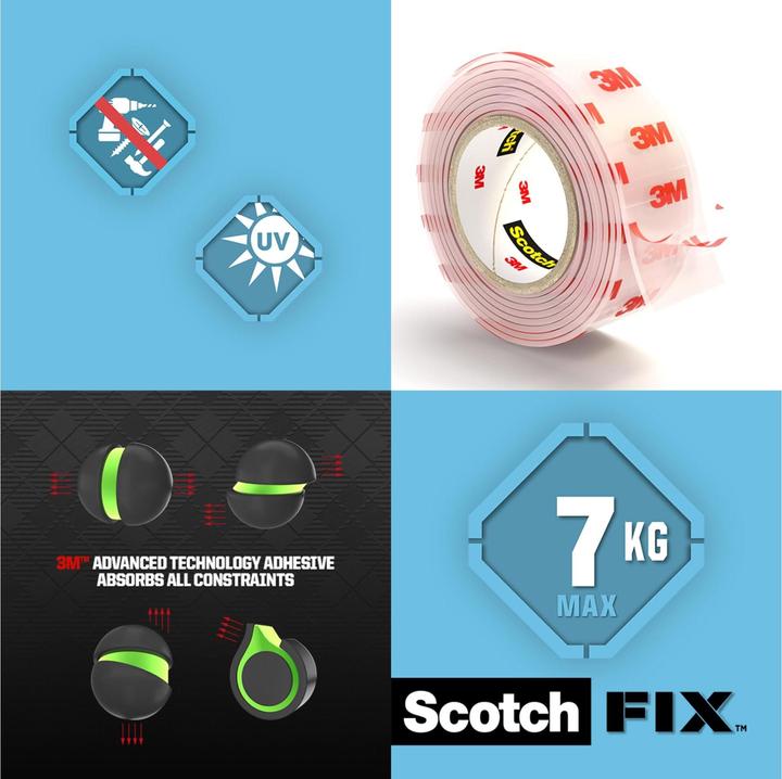 Produktbild Scotch Scotch-Fix Transparentes Montageband (19 mm)