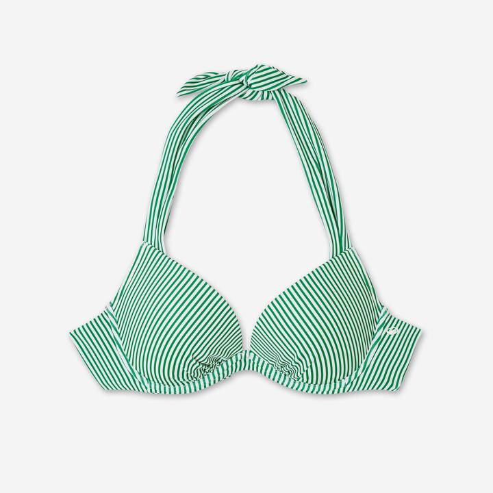 Produktbild Olaian Bikini-Oberteil Surfen Damen Push-Up Elena grün/weiss (75 C)