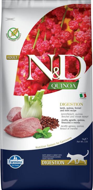 Produktbild Farmina Trockenfutter N&D Quinoa Digestion Lamm & Fenchel 5 kg (Adult, 1 Stk., 5000 g)